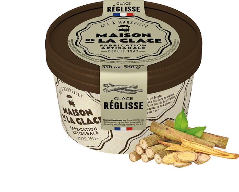 Maison de la Glace pot 500 ml glaces réglisse parfum artisanal
