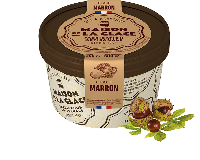 Parfum marron Maison de la Glace 500 ml glaces pot artisanale