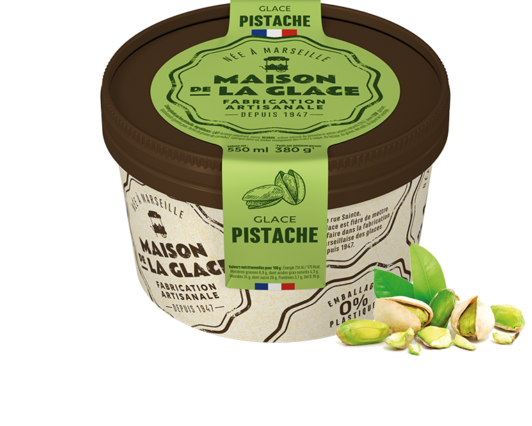Pistache pot 500 ml glaces Maison de la Glace fabrication locale