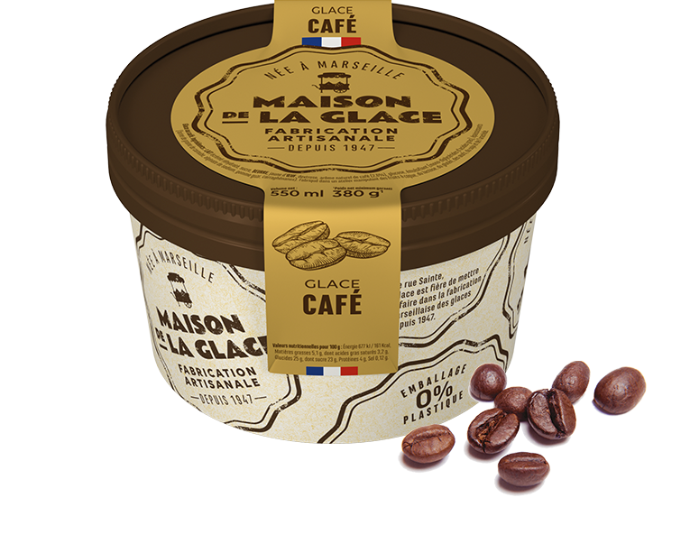 Pot 500 ml Maison de la Glace glaces parfum café