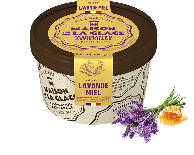Pot Maison de la Glace 500 ml glaces lavande miel provence sud