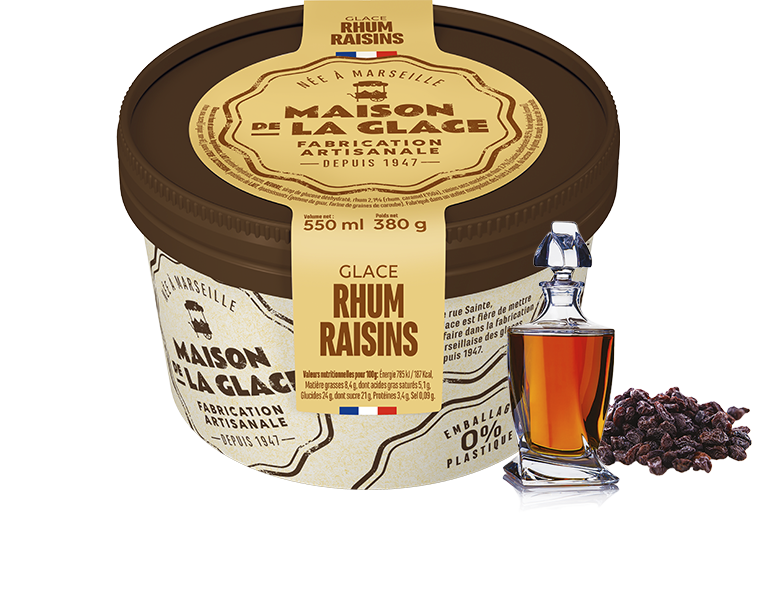 Pot rhum raison 500 ml glace Maison de la glace provencal