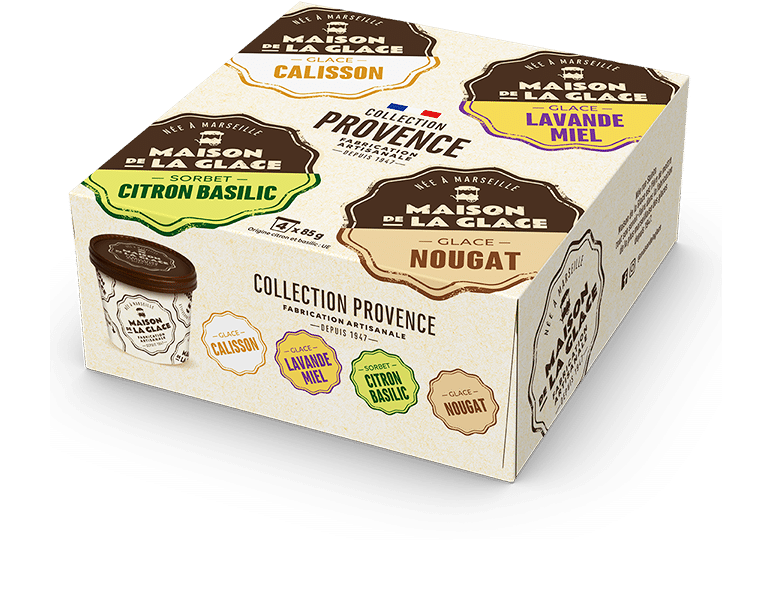 Collections Maison de la Glace Provence citron basilic nougat lavande miel calisson