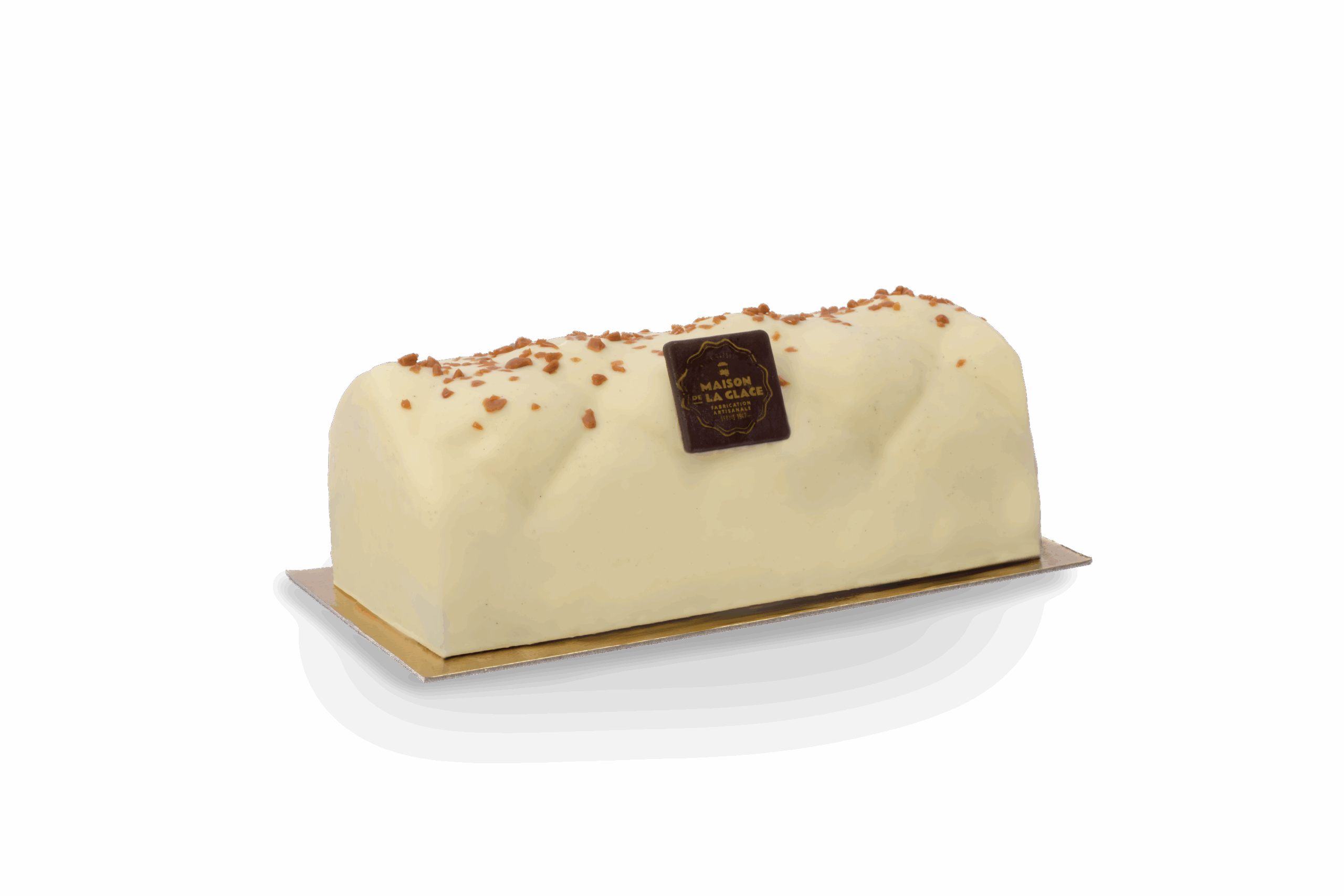 Bûche caramel beurre salé vanille de Madagascar Maison de la Glace
