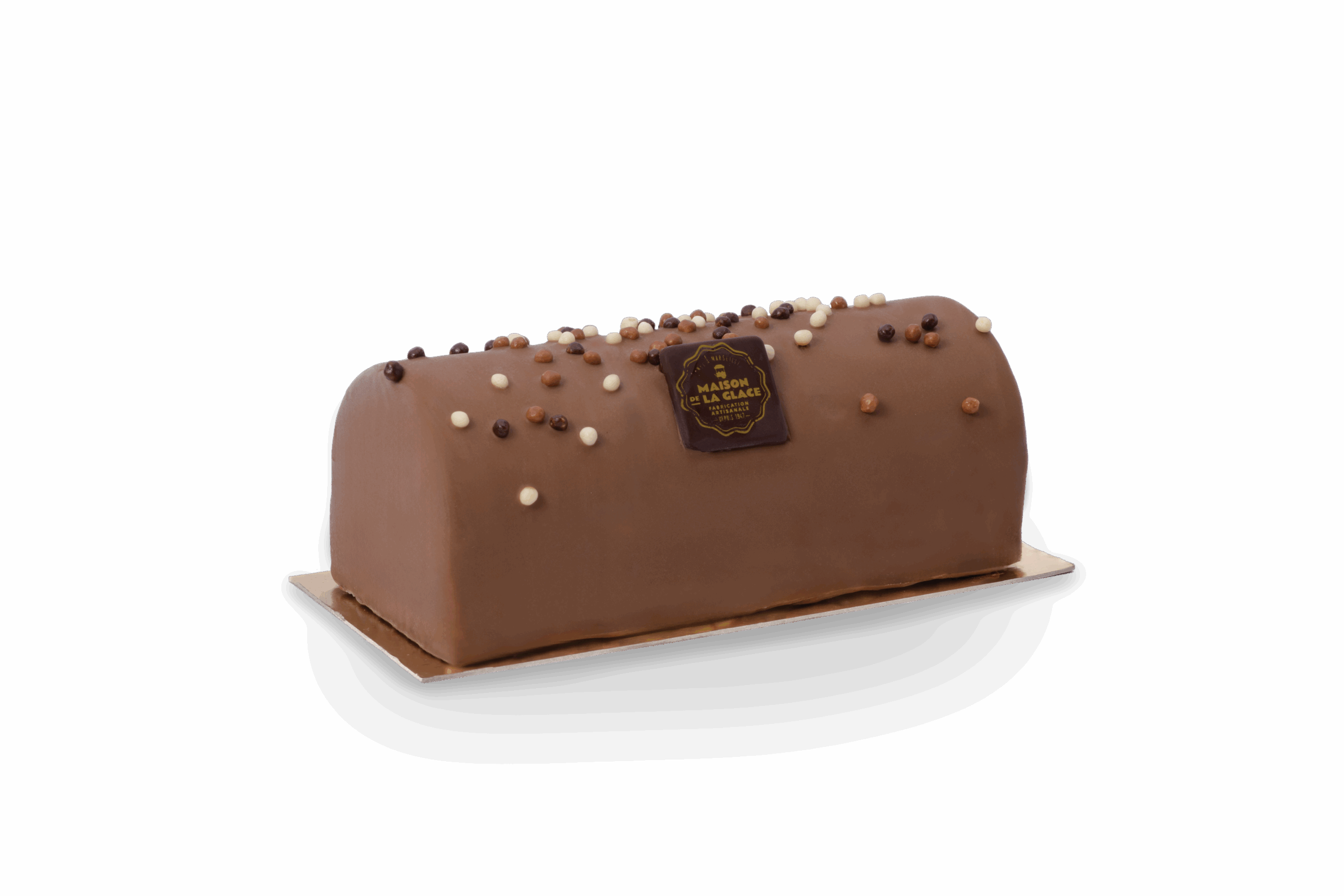 Bûche glace vanille de Madagascar chocolat noir Maison de la Glace