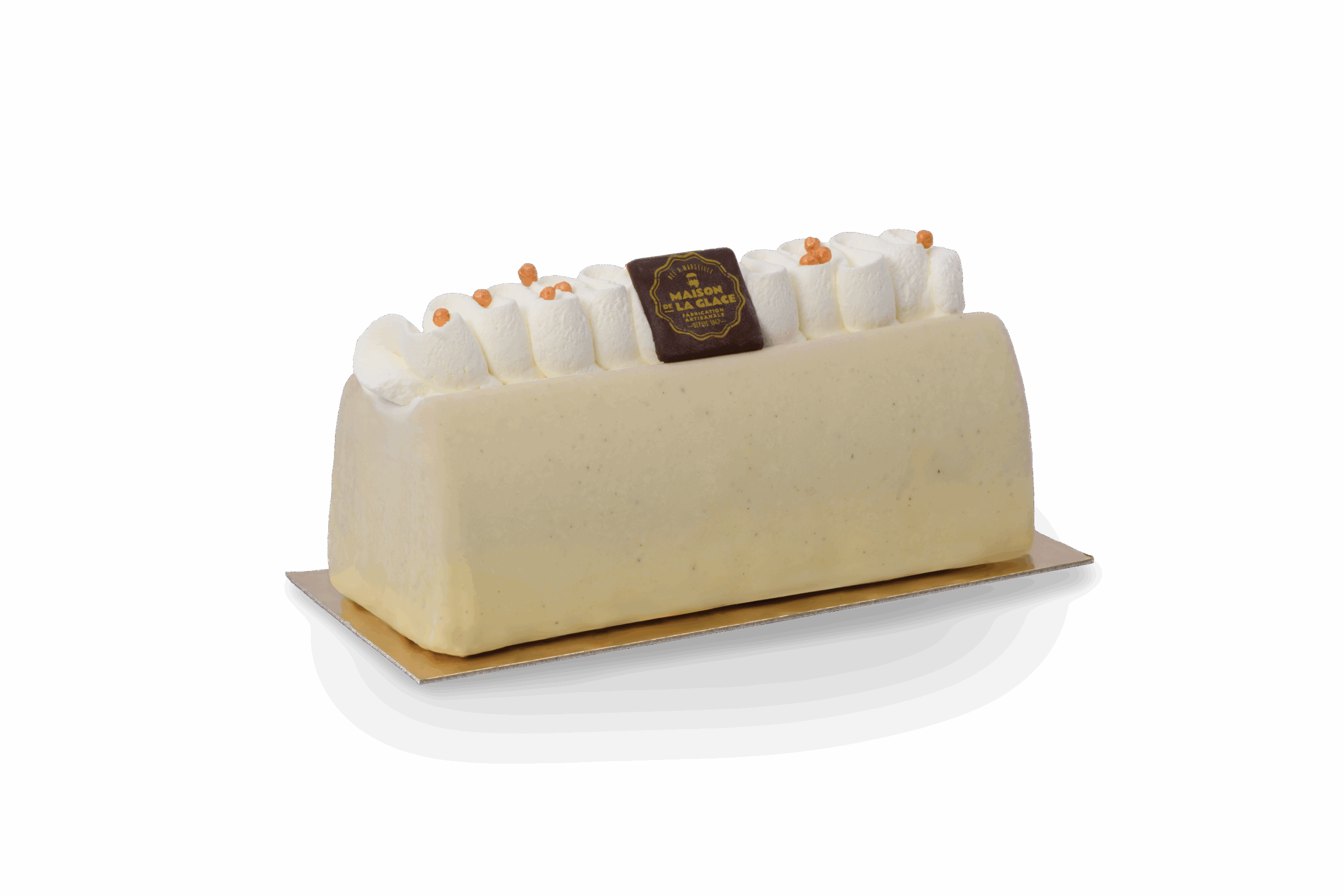 Bûche glace vanille de Madagascar liqueur de cognac à l'orange