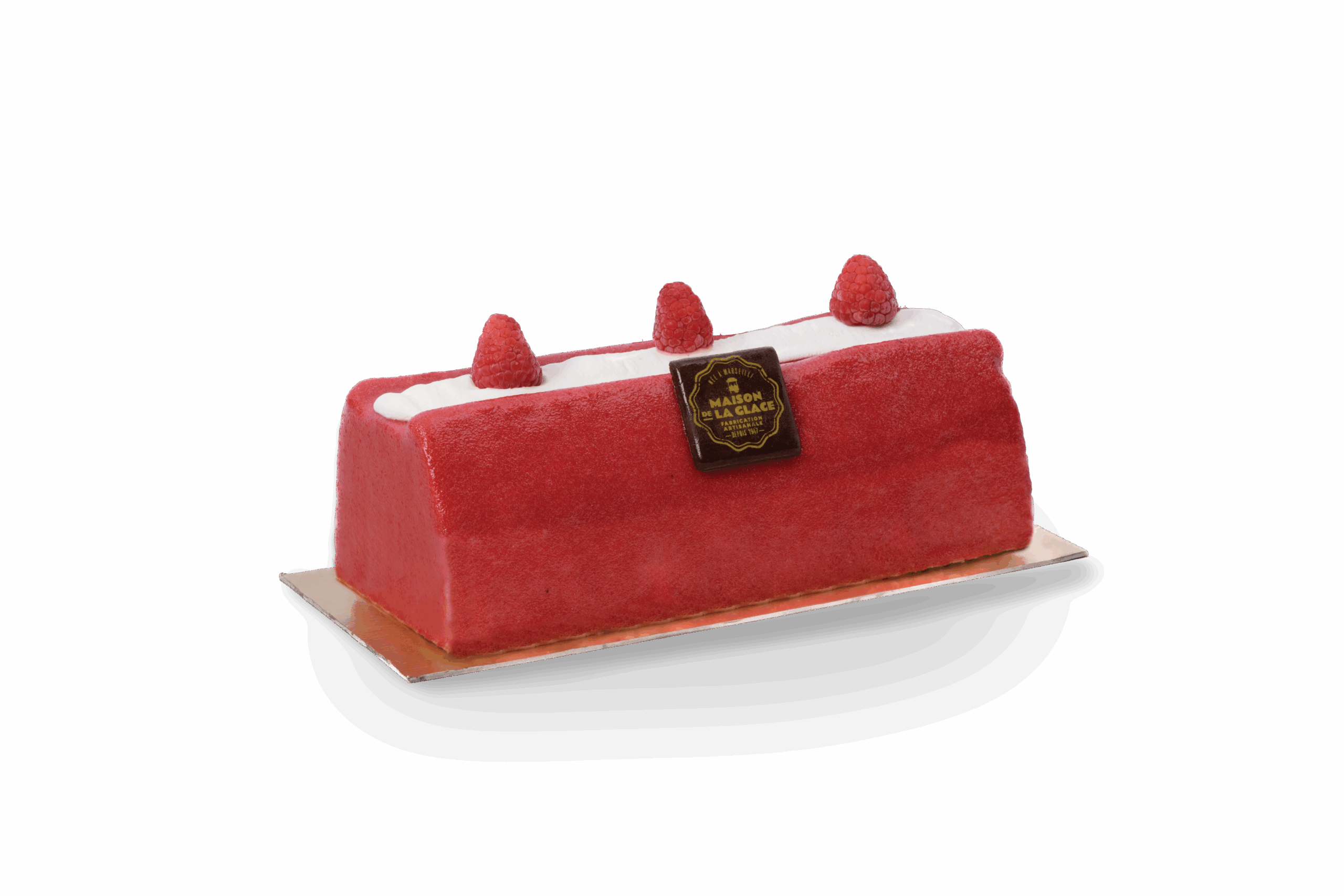 Bûches vanille sorbet framboise