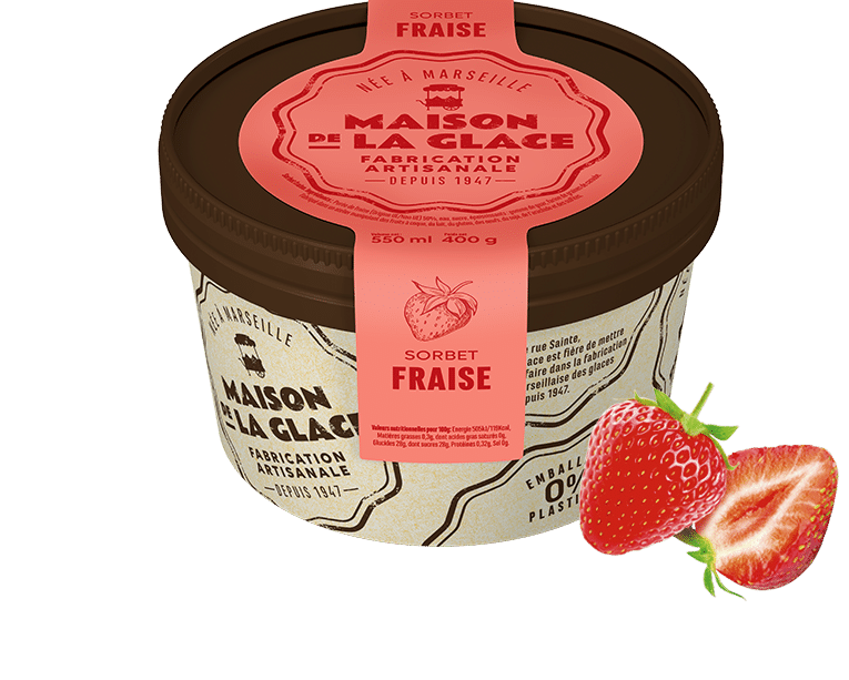 Sorbet artisanale Fraise Maison de la Glace
