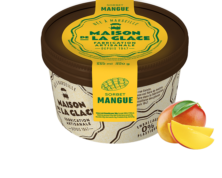 Sorbet artisanale Mangue Maison de la Glace