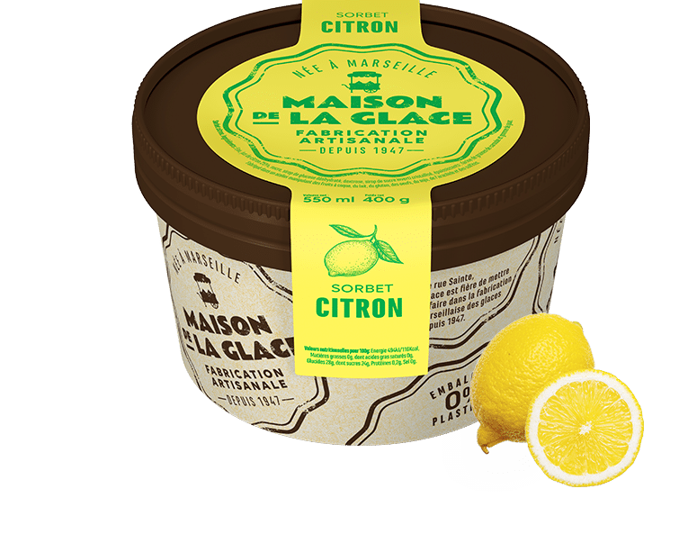 Sorbet artisanale Citron Maison de la Glace