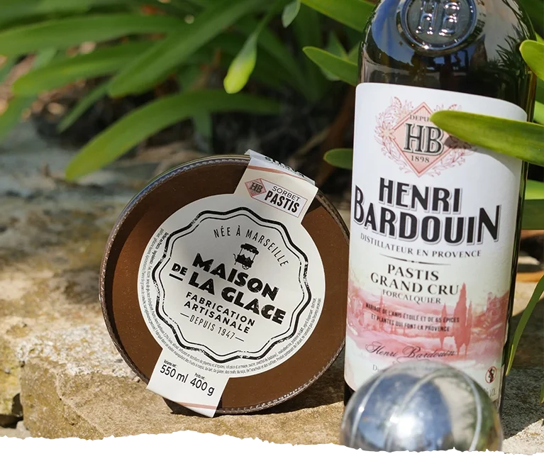 Nouveauté 2026 sorbet Pastis Henri Bardouin - Maison de la Glace