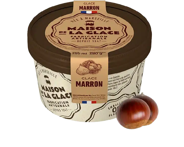 Pot de glace marron - Maison de la Glace
