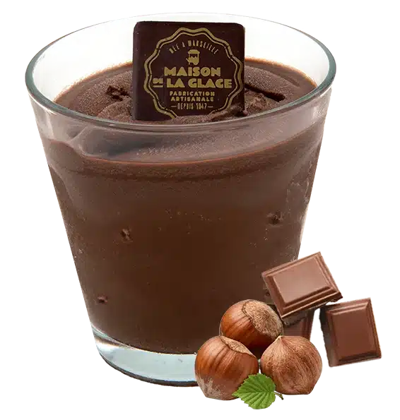 Pots individuels Gianduja chocolat noisette - Maison de la Glace
