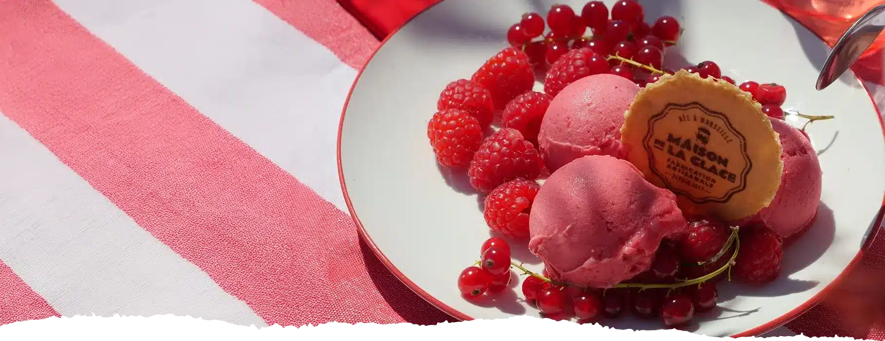 Sorbet framboise groseille - Maison de la Glace - Slider
